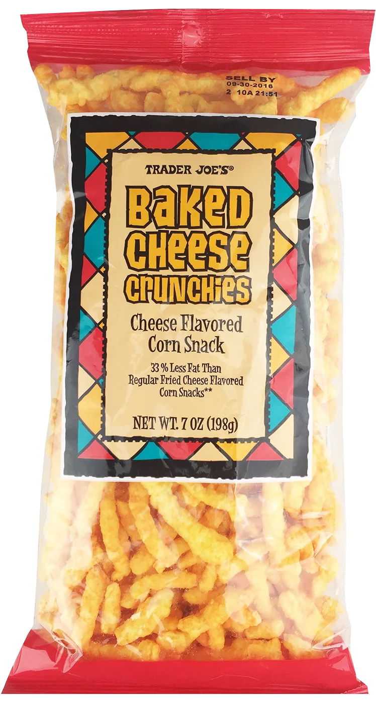 Trader Joe’s Baked Cheese Crunchies package, original photo with background removed