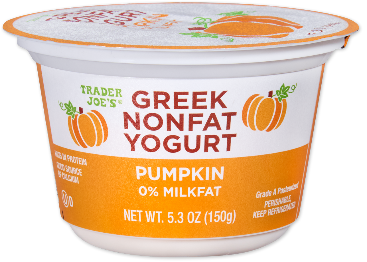 Trader Joe's Greek Nonfat Pumpkin Yogurt 5.3-ounce cup