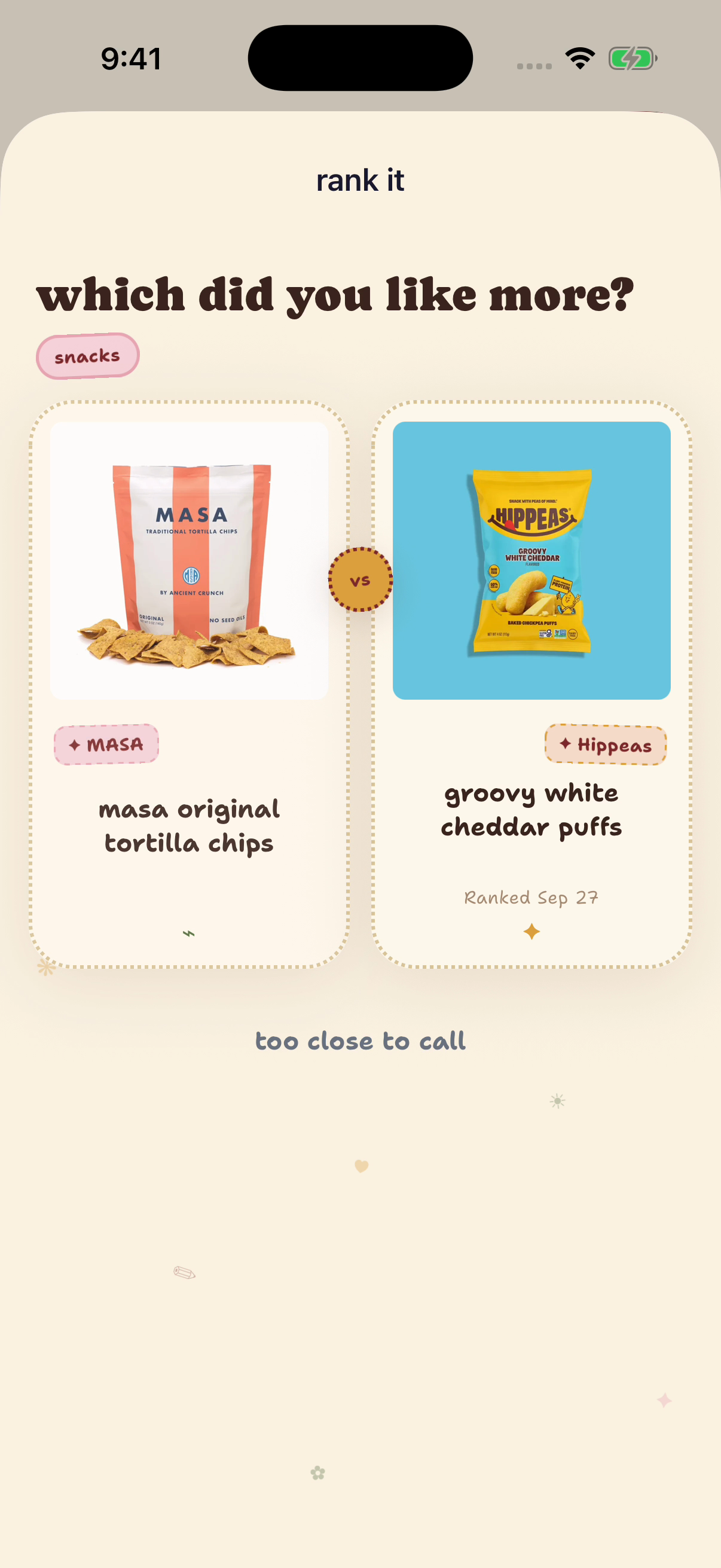 MASA and Hippeas in the native finds comparison, including too close to call