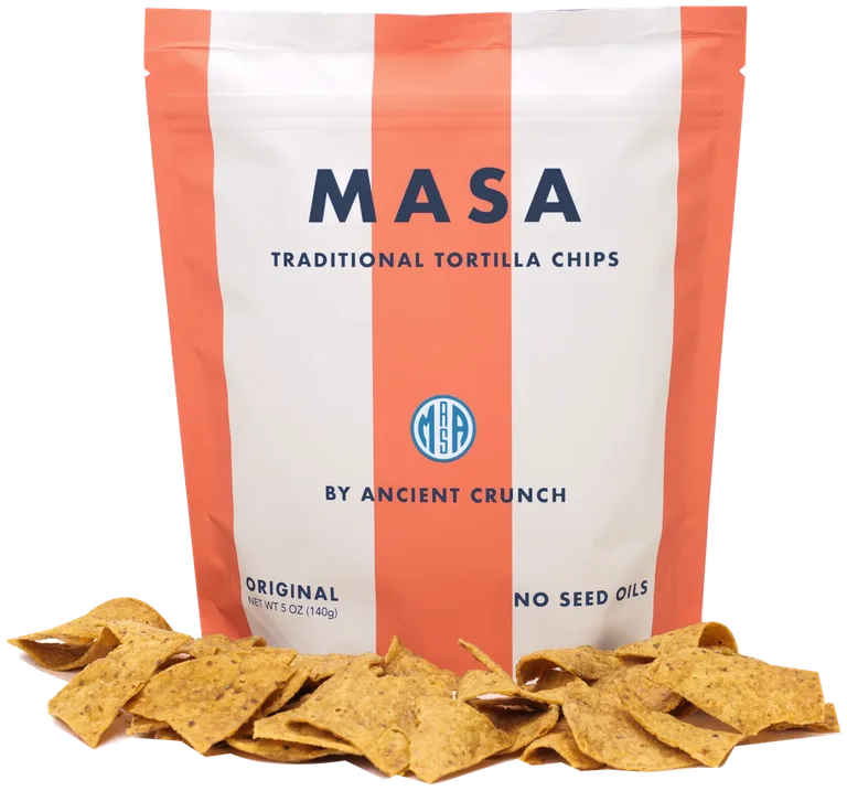 MASA MASA Original Tortilla Chips package, catalog cutout