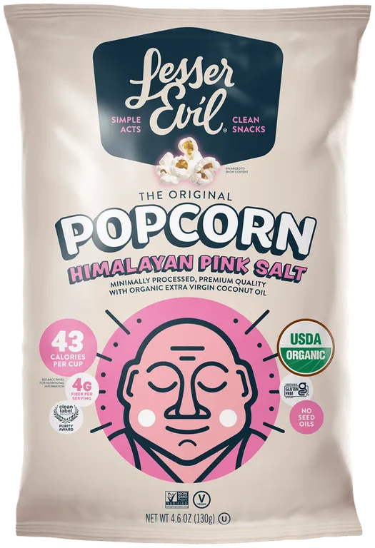 LesserEvil Himalayan Pink Salt Popcorn