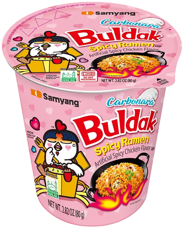 Samyang Samyang Buldak Carbonara Ramen package, catalog cutout