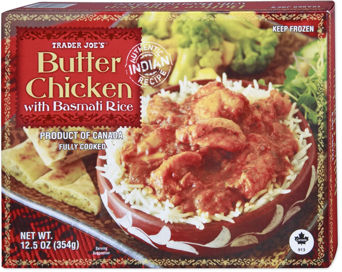 Trader Joe's Butter Chicken with Basmati Rice package