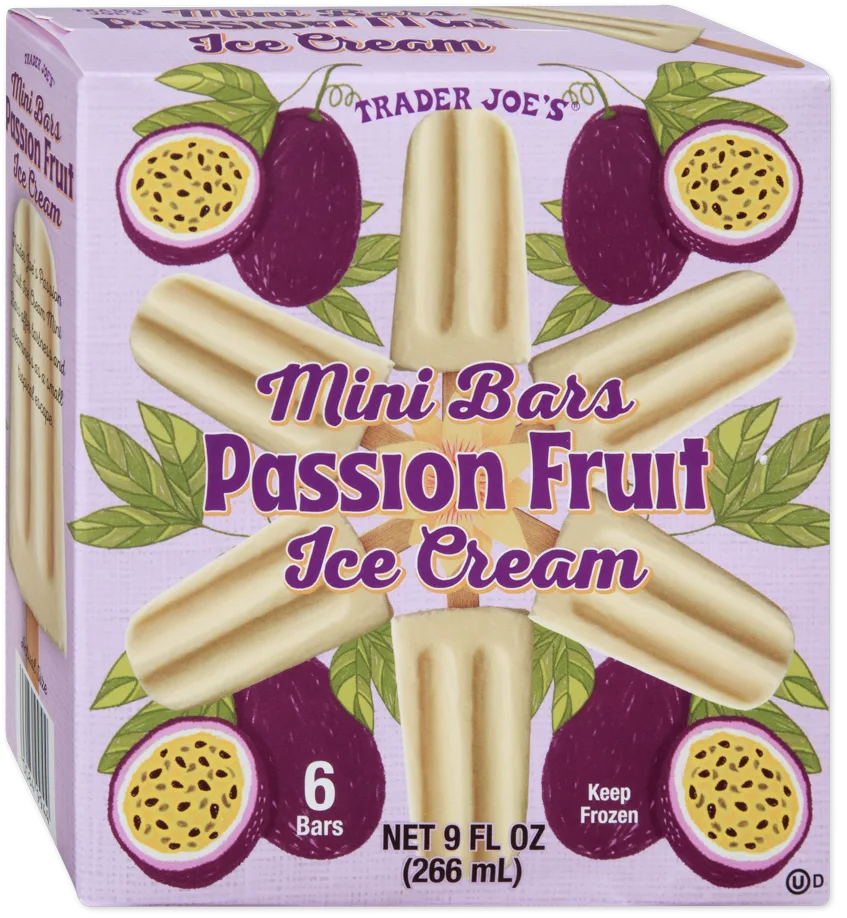 Trader Joe's Passion Fruit Mini Ice Cream Bars box