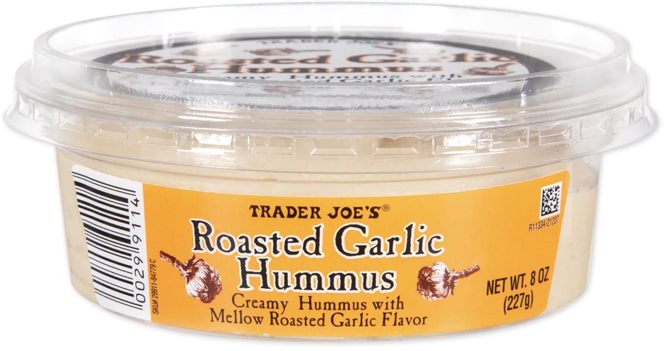 Trader Joe's Roasted Garlic Hummus package