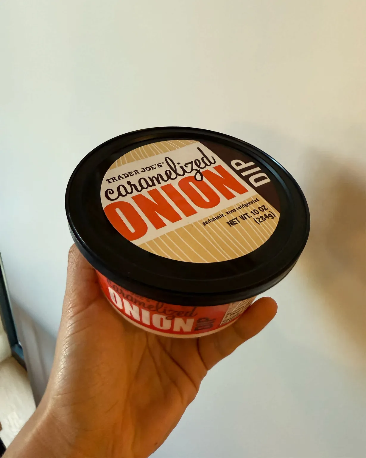 Trader Joe's Caramelized Onion Dip tub