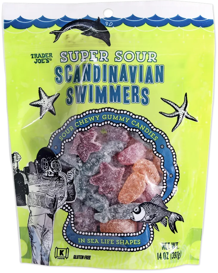 Trader Joe's Super Sour Scandinavian Swimmers package