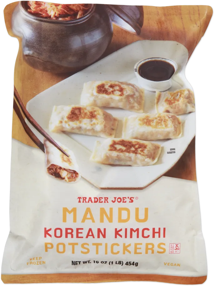 Trader Joe's Mandu Korean Kimchi Potstickers package