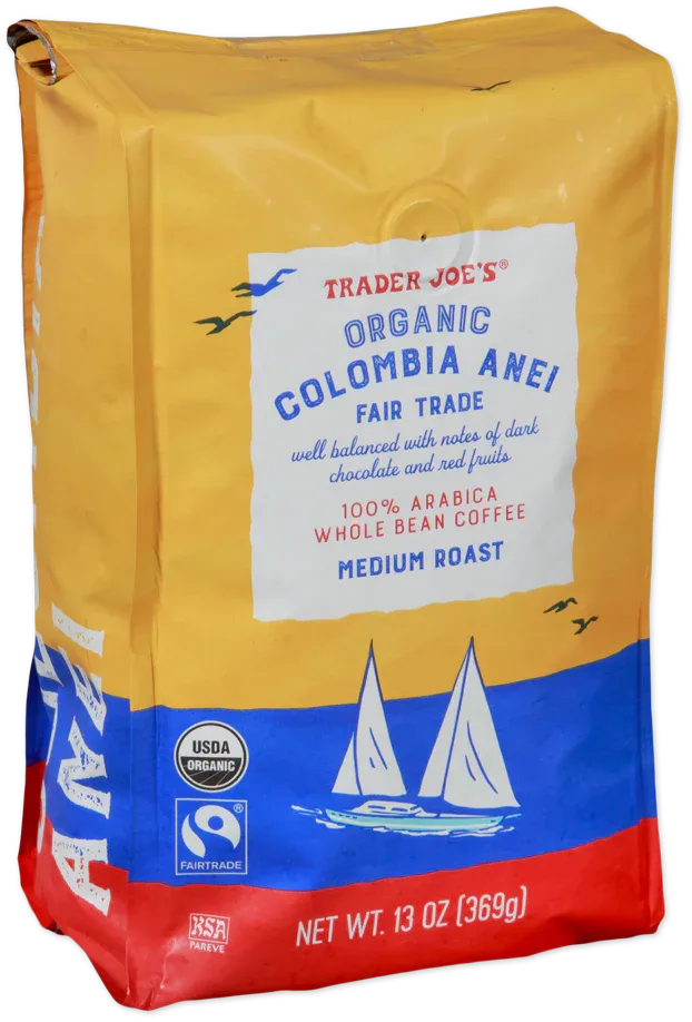 Trader Joe's Organic Colombia Anei Fair Trade Coffee package