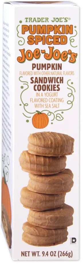 Trader Joe's Pumpkin Spiced Joe-Joe's Sandwich Cookies package