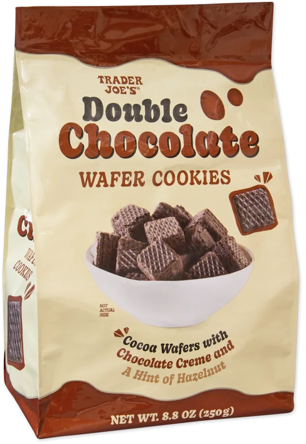 Trader Joe's Double Chocolate Wafer Cookies package