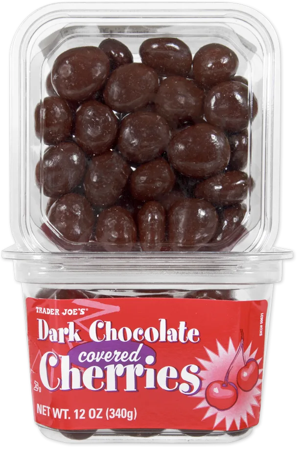 Trader Joe's Dark Chocolate Covered Cherries package