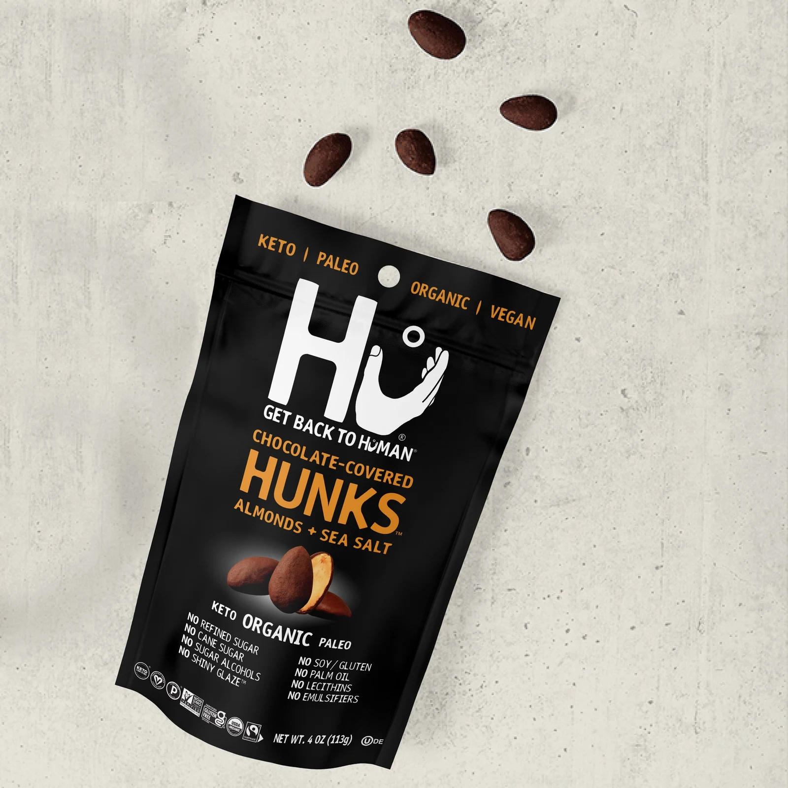 Hu Products Almonds + Sea Salt Chocolate-Covered Hunks