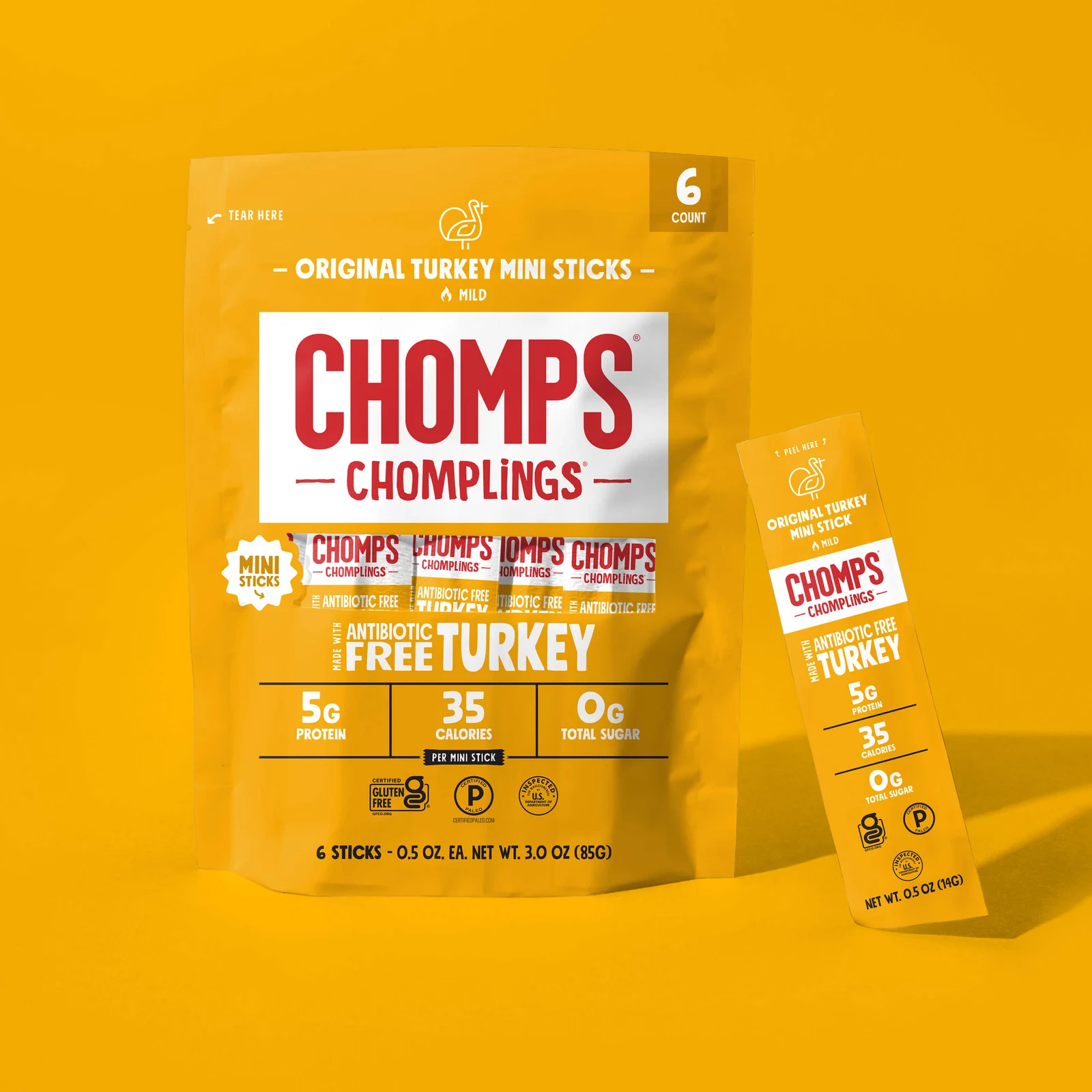 Chomps Original Turkey Snack Sticks